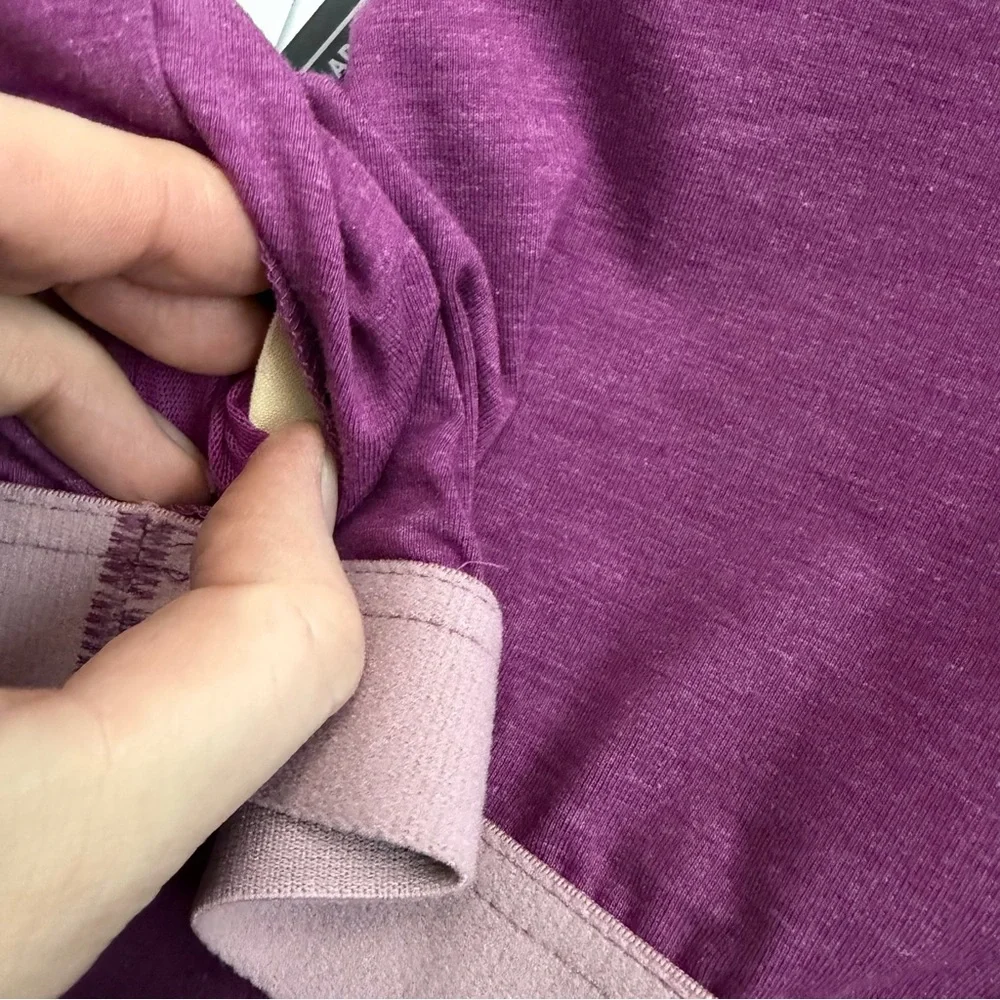 Eddie Bauer Meadow Trail Tank Dress Shelf Bra Athletic Athleisure Purple Tall XL